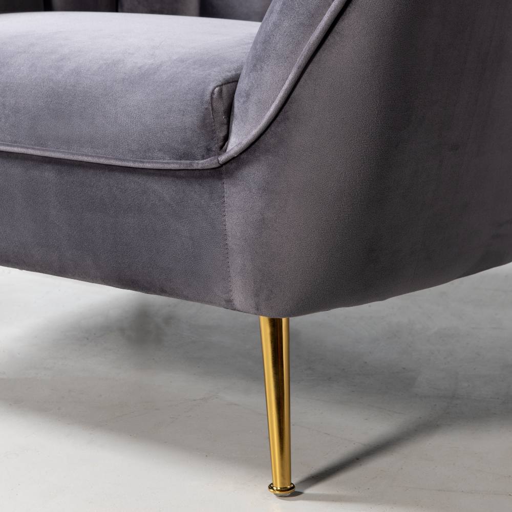 AUDREY - Grey Fabric Chair